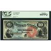 Image 1 : 1869 $10 Rainbow Legal Tender Note Fr.96 PCGS Gem New 66PPQ