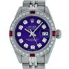 Image 1 : Rolex Ladies Stainless Steel Purple Diamond & Ruby 26MM Datejust Watch