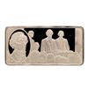 Image 1 : 500 Grain Sterling Silver Franklin Mint 100 Greatest Americans Ingot