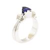 Image 4 : 18KT White Gold 1.10 ctw Sapphire and Diamond Ring