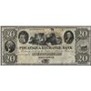 Image 1 : 1800's $20 Piscataqua Bank Portsmouth, New Hampshire Obsolete Note