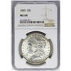 Image 1 : 1885 $1 Morgan Silver Dollar Coin NGC MS64 Nice Toning