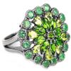 Image 2 : Natural Emerald Peridot & CH-Diopside Ring