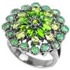 Image 3 : Natural Emerald Peridot & CH-Diopside Ring