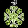 Image 1 : NATUARL APPLE GREEN PERIDOT FLOWER PENDANT