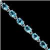 Image 2 : Natural SWISS BLUE TOPAZ Bracelet