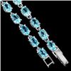 Image 3 : Natural SWISS BLUE TOPAZ Bracelet