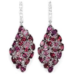 NATURAL PURPLISH PINK RHODOLITE GARNET Earrings