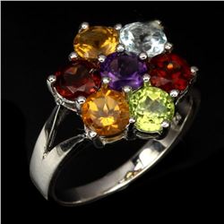 Natural Multi Gemstone Ring