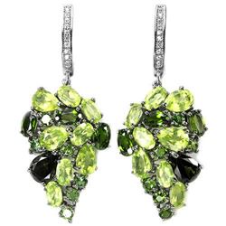 NATURAL PERIDOT TOURMALINE CHROME DIOPSIDE Earrings