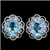 Image 1 : Natural AAA SWISS BLUE TOPAZ Earrings