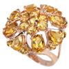 Image 1 : NATURAL AAA ORANGISH YELLOW CITRINE Ring