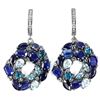 Image 1 : Natural TOPAZ SAPPHIRE KYANITE Earrings