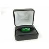 Image 1 : BEAUTIFUL 24  CT CARVED GREEN JADE RING.