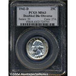 1942-D[25C] Doubled Die Obverse MS63 PCGS.