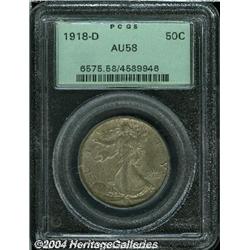 1918-D[50C] AU58 PCGS.