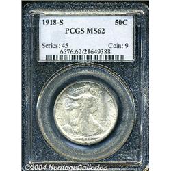 1918-S[50C] MS62 PCGS.