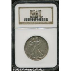 1919-D[50C] AU53 NGC.