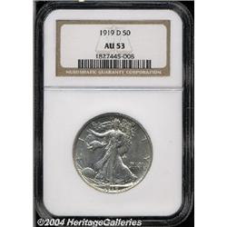 1919-D[50C] AU53 NGC.
