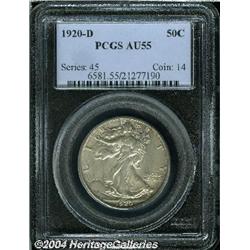 1920-D[50C] AU55 PCGS.