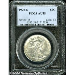 1920-S[50C] AU58 PCGS.