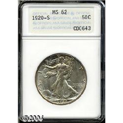 1920-S[50C] MS62 ANACS.