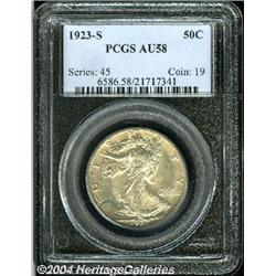 1923-S[50C] AU58 PCGS.