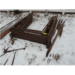 Qty of scaffolding, 10 uprights & braces