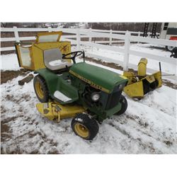 John Deere 112 w/deck/cab/snowblower