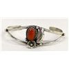 Image 1 : Native American Navajo Sterling Coral Bracelet