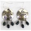 Image 1 : Native American Navajo Sterling Silver Earrings