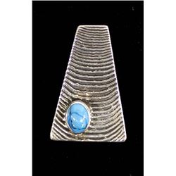 Native American Navajo Sterling Turquoise Pendant