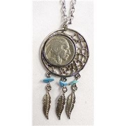 Southwestern Buffalo Nickel Pendant Necklace