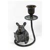 Image 1 : Cast Iron Mouse Reading a Book Candleholder