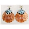 Image 1 : Santo Domingo Overlay Shell Earrings