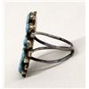 Image 2 : Vintage Navajo Sterling Turquoise Cluster Ring