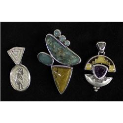 3 Sterling Silver Pendants