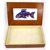 Image 4 : Salmon Legend Tile & Wood Box by Joe Wilson