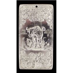 Vintage Chinese Calendar Year of the Ox Silver Bar