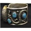 Image 2 : Vintage Navajo Sterling Turquoise Watch Band, Kee