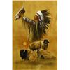 Image 2 : Navajo Painting on Leather by Harry Warren