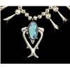 Image 2 : Navajo Sterling Turquoise Squash Blossom Necklace