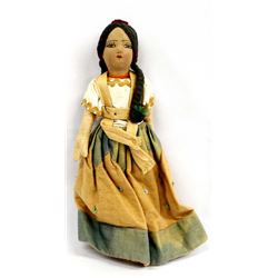 Vintage Mexican Cloth Doll in Traditional Dress