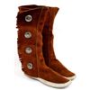 Image 2 : High Topped Brown Suede Moccasins