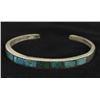 Image 1 : Vintage Navajo Sterling Inlay Turquoise Bracelet