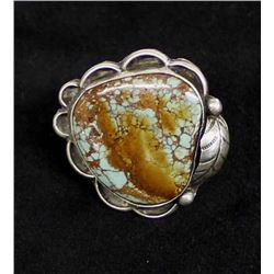 Vintage Navajo Sterling Turquoise Ring, Size 5.5