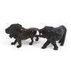Image 2 : 2 African Carved Wood Lion Sculptures