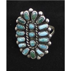 Native American Navajo Sterling Turquoise Ring, 8