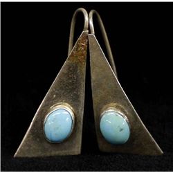 Vintage Navajo Sterling Turquoise Earrings