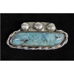 Vintage Navajo Sterling Turquoise Pin